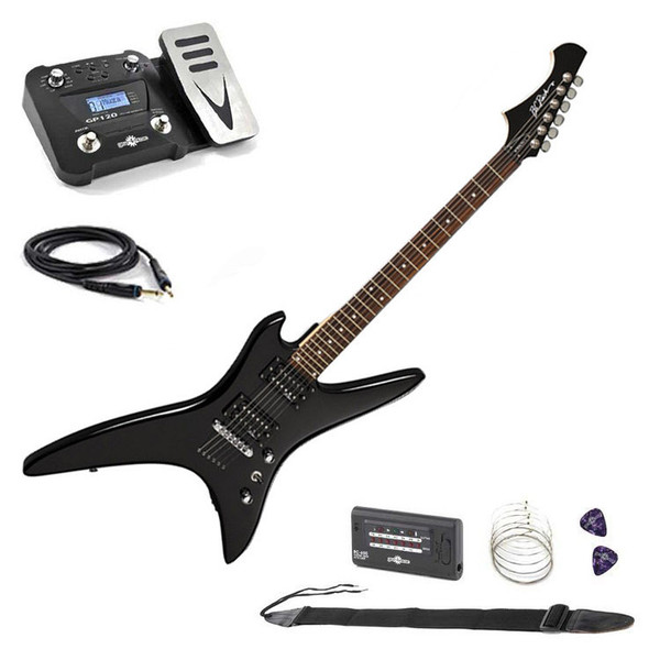 BC Rich Stealth One, Onyx with Multi FX Pedal Pack