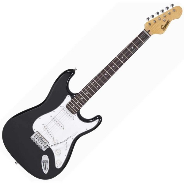 Encore Electric Guitar, Black with Belcat 3 Essential Pedals