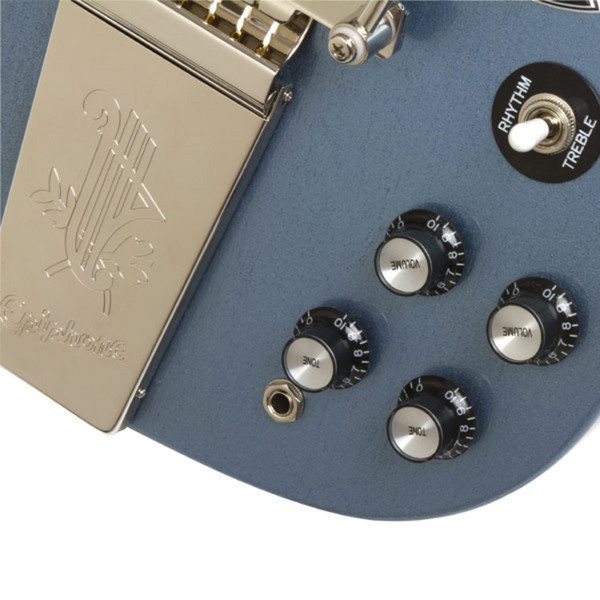 Epiphone SG Custom マエストロ Pelham Blue DISC Epiphone Limited Edition SG Custom Guitar Maestro TV Pelham