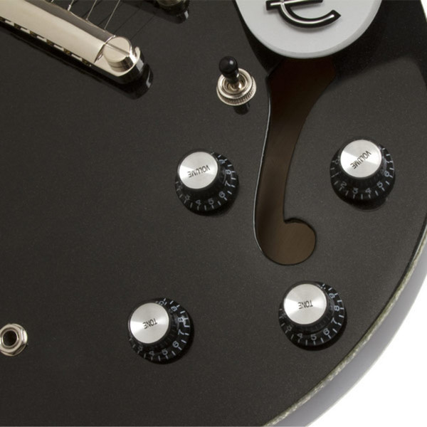 Epiphone Limited Edition Dot Electric Guitar, Black Royale at