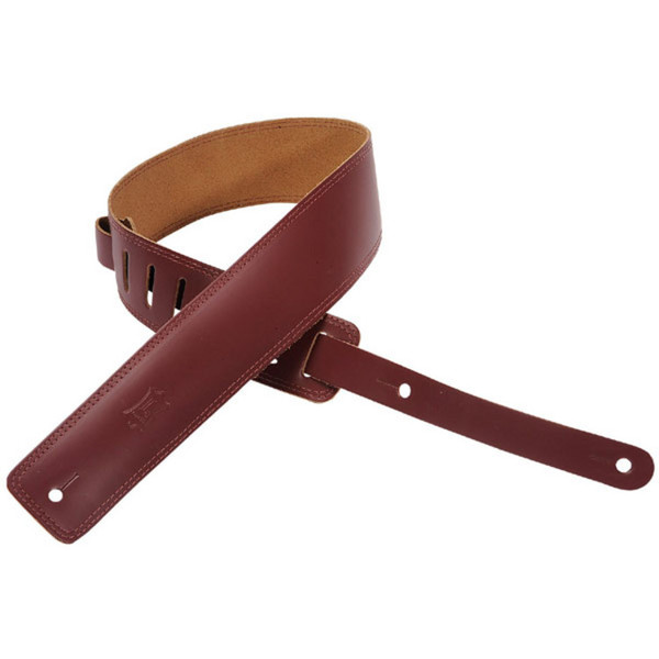 Levys DM1 Leather Strap, Burgundy 