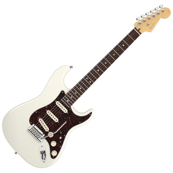 Fender American Deluxe Stratocaster Guitar, Olympic White Pearl