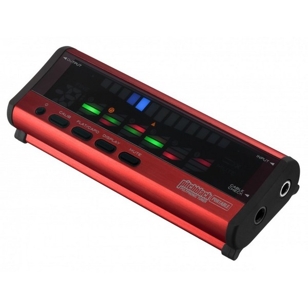 Korg PitchBlack Portable Polyphonic Tuner, Red