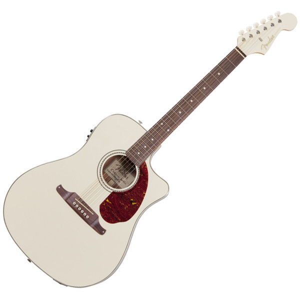 Fender Sonoran SCE Cutaway Electro Acoustic Guitar, Olympic White