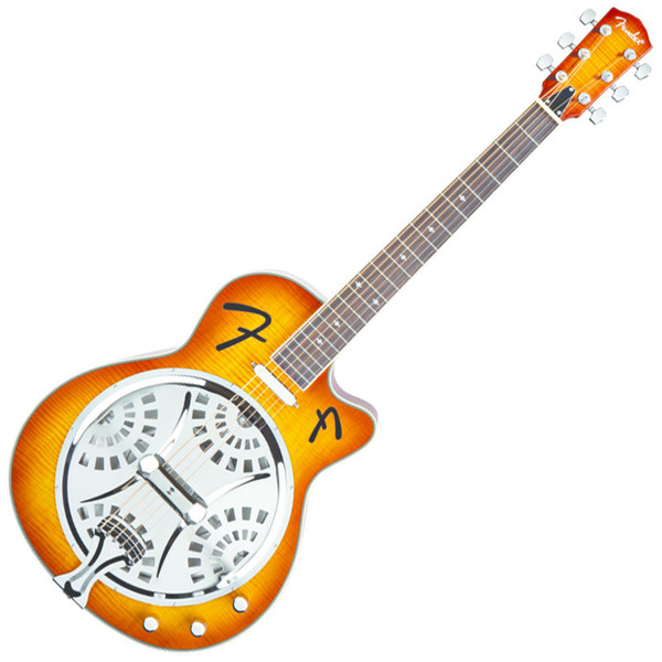 Fender FR-50CE Cutaway Electro Acoustic Resonator Guitar, Sunburst