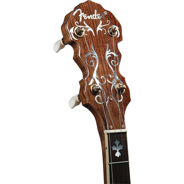 Fender FB-59 Professional Banjo with Hard Case Headstock