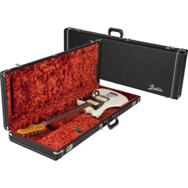 Fender Multi-Fit Guitar Case for Jaguar/Jazzmaster/Etc, Black/Orange