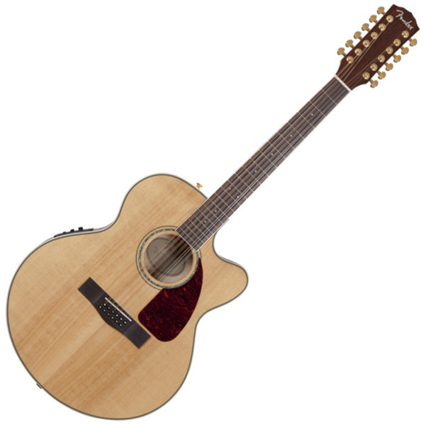 Fender CJ-290SCE-12 12-String Jumbo Electro Acoustic Guitar, Natural