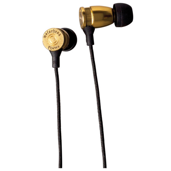 Motorheadphones Trigger Earphones, Brass