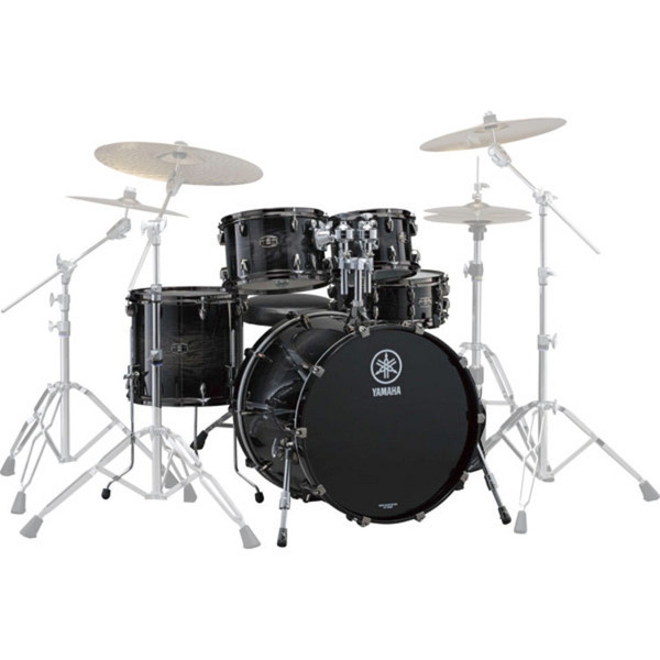 Yamaha Live Custom Oak Drum Kit, Black Shadow Sunburst