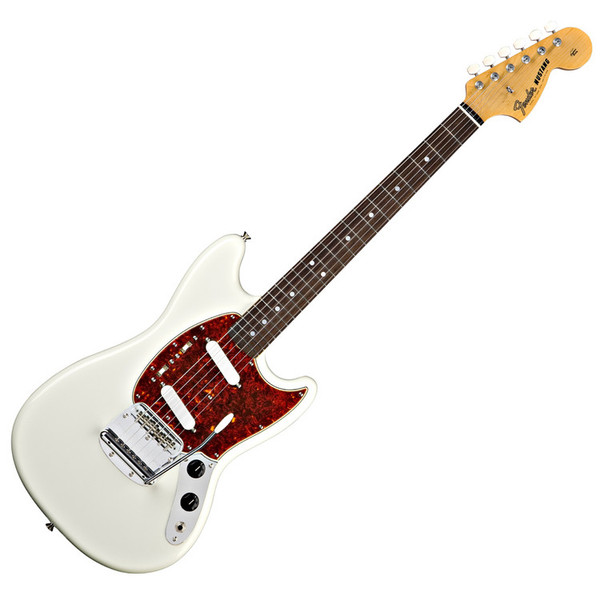 Fender 65 Mustang Electric Guitar, Olympic White 