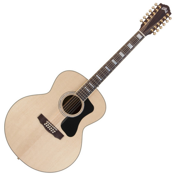 Guild F-1512E Jumbo 12-String Electro Acoustic Guitar, Natural