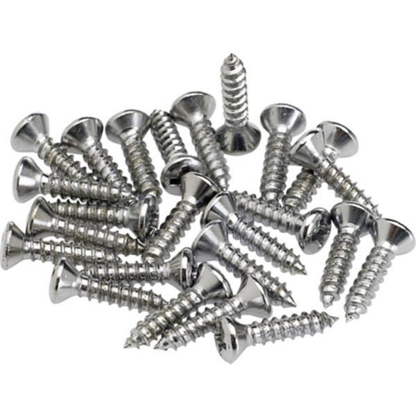 Fender Pickguard/Control Plate Mounting Screws, 24, Chrome