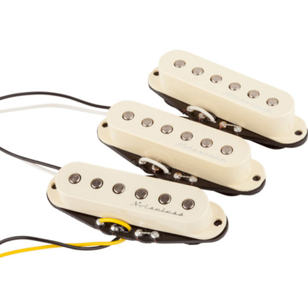 Fender Hot Noiseless Stratocaster Pickups, Aged White, Set of 3