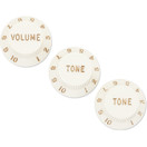 Fender Potikappen, 1 Volume, 2 Tone, Parchment