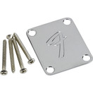 Fender 4-Bolt Halsplatta i Vintage-stil, "F", Kromad