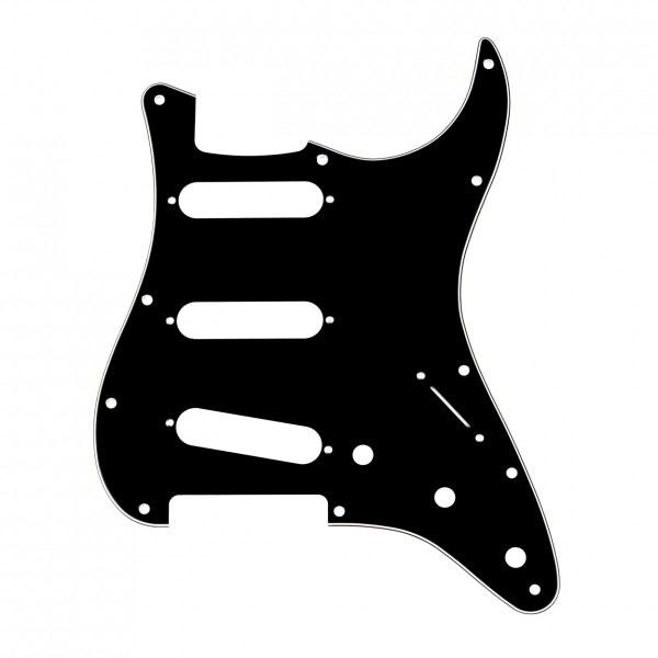 Fender 11-Hole Modern-Style Stratocaster Pickguard, S/S/S, Black