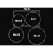 Natal US Fusion X D Ash Drum Kit, Grey Sparkle