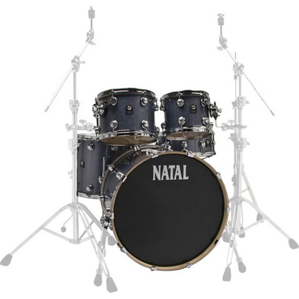 Natal US Fusion X D Ash Drum Kit, Grey Sparkle