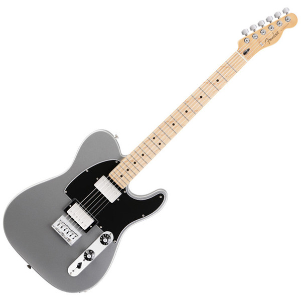 Fender Blacktop HH Telecaster Electric Guitar, MN, Silver