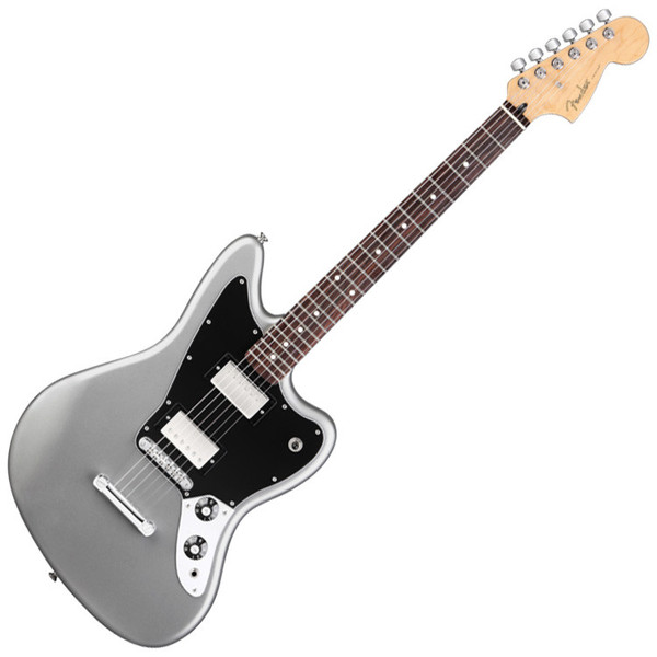 Fender Blacktop HH Jaguar Electric Guitar, RN, Silver