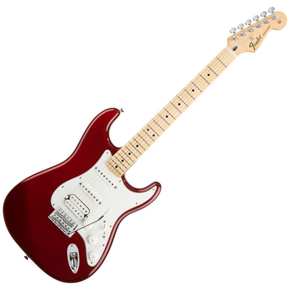 Fender Standard Stratocaster HSS Electric Guitar, MN, Candy Apple Red