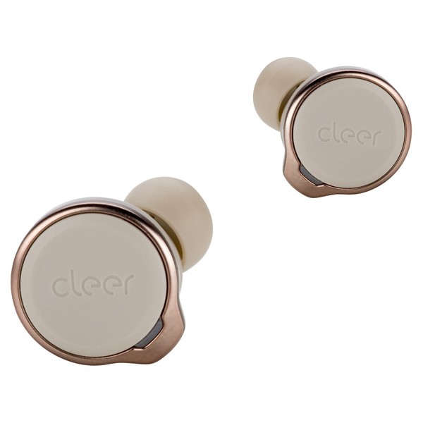 Cleer Ally Plus Wireless Active Noise-Cancelling Earphones, Warm Grey - Buds