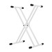 X-Frame Double Braced Keyboard Stand, White by Gear4music