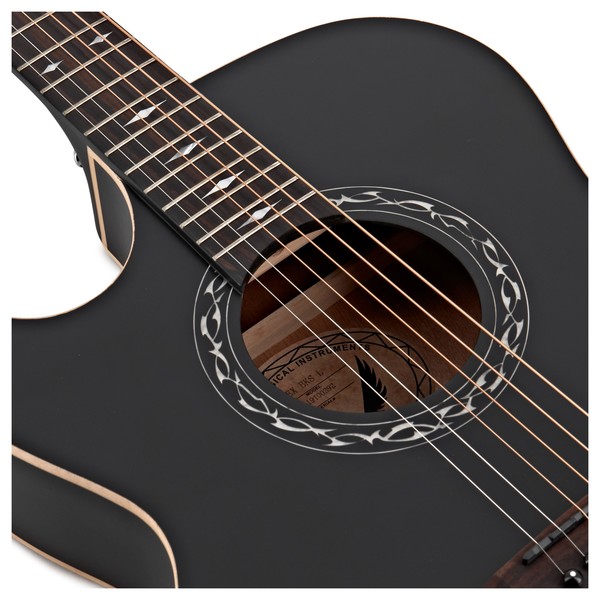 Dean Exhibition Electro Acoustic, Black Satin Lefty