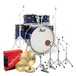 Pearl Export EXL 22'' Fusion 5pc Drum Kit w/Cymbals, Sea Blue Fade