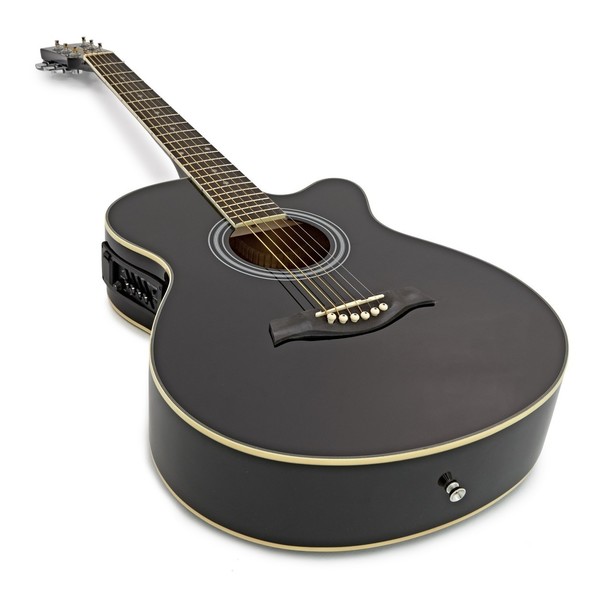 Single Cutaway Electro Acoustic Guitar by Gear4music, Bk - Nearly New