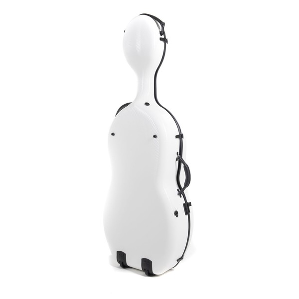 Gewa Pure Polycarbonate Cello Case With Wheels, White, Back
