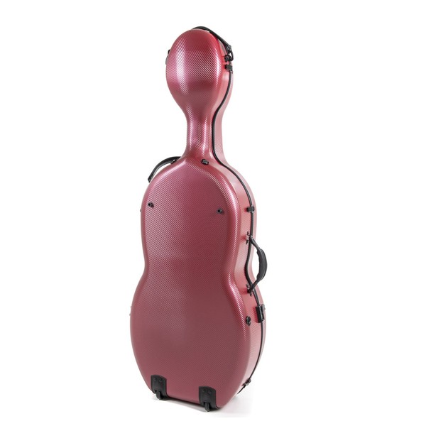 Gewa Pure Polycarbonate Cello Case With Wheels, Red, Back