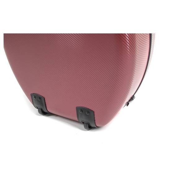 Gewa Pure Polycarbonate Cello Case With Wheels, Red, Wheels