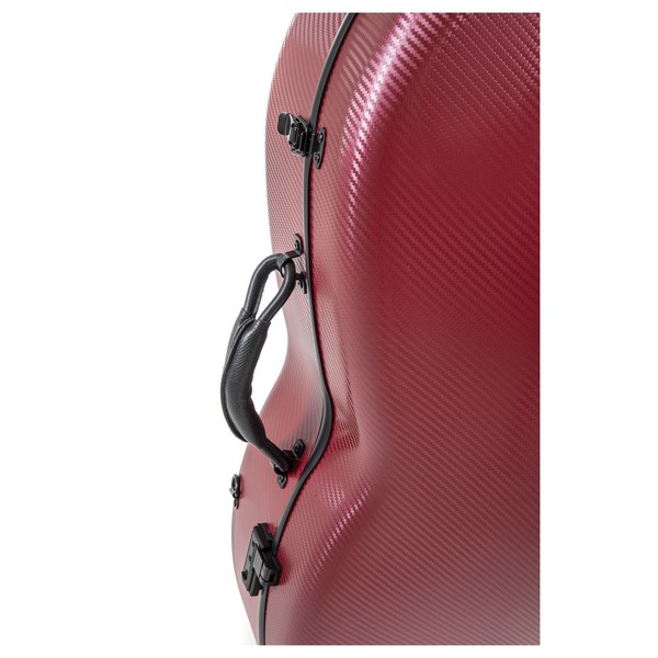 Gewa Pure Polycarbonate Cello Case With Wheels, Red, Handle