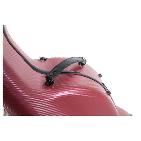 Gewa Pure Polycarbonate Cello Case With Wheels, Red, Handle