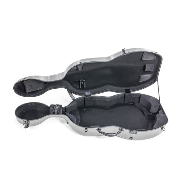 Gewa Pure Polycarbonate Cello Case With Wheels, Grey, Inside