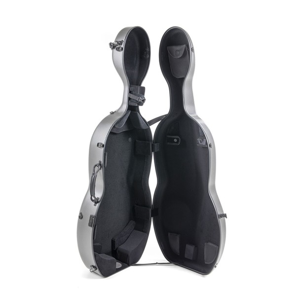 Gewa Pure Polycarbonate Cello Case With Wheels, Grey, Inside