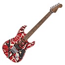 EVH Striped Frankie, Rood/wit/zwart