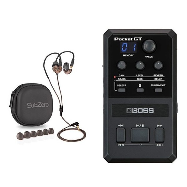 Boss Pocket GT Effects Processor with In Ear Monitors