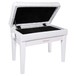 Roland RPB-500PW Piano Bench, Polished White, Open