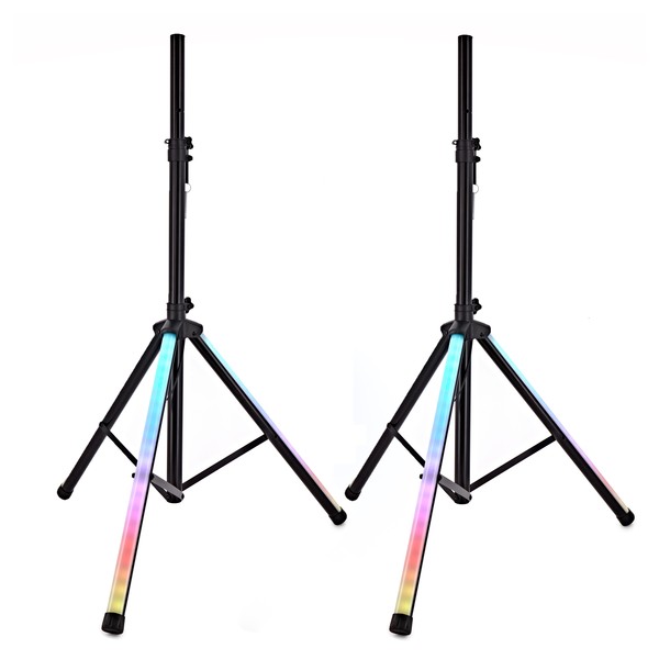 Galaxy LED Speaker Stand, Pair by Gear4music