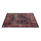 Drum n Base Vintage Persian Stage Rug, Red and Black