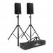 Electro-Voice ZLX-12BT 12'' Active PA Speaker, Pair with Stands - Full Package