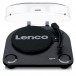 Lenco LS-40 Turntable with Built-In Speakers, Black - Front Open