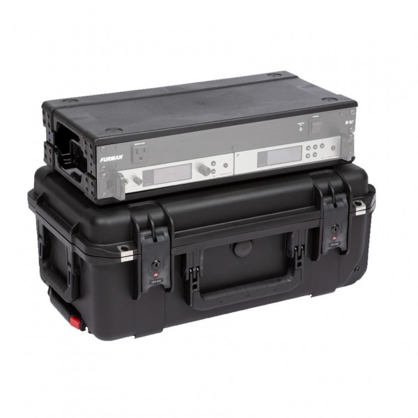 SKB 2U iSeries Injection Molded Shallow Fly Rack - 9" - Side View 
