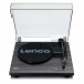 Lenco LS-10 Turntable with Built-In Speakers, Black - Front Open 