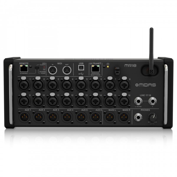 Midas MR18 Digital Mixer, Left 