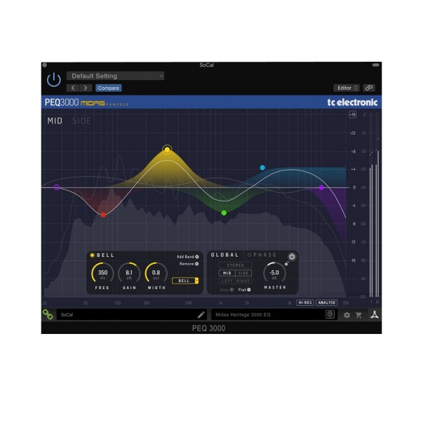 TC Electronic PEQ 3000-DT Parametric Channel EQ Plug-In 