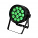 EUROLITE AKKU IP PAR 14 HCL QuickDMX - Front Angled Left lit Green